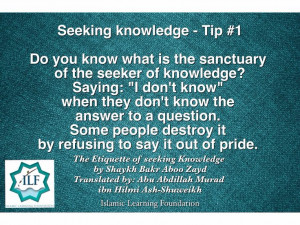 Seeking Knowledge- Tip#1