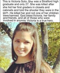 true hero! This was at Sandy HookElementary School She was so brave!