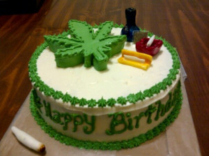 Happy Birthday Marijuana Cake