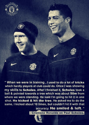 Ronaldo on Paul Scholes