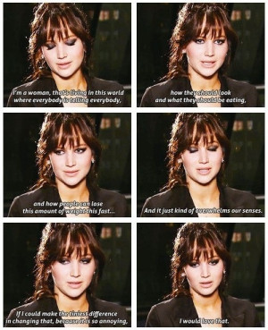 Jennifer Lawrence on weight and eating issues…