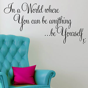 Wall-Sticker-Quote-Motivational-Inspirational-Office-Be-Yourself-Decal ...