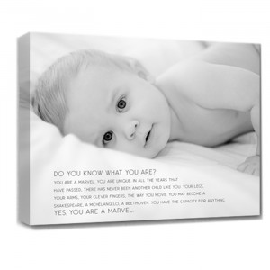 Custom Canvas 16X20 Childs Photo With Words and Sayings