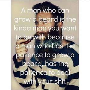 man with a beard has patience