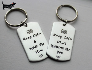 Military Love Quotes For Deployment Sided deployment keychains