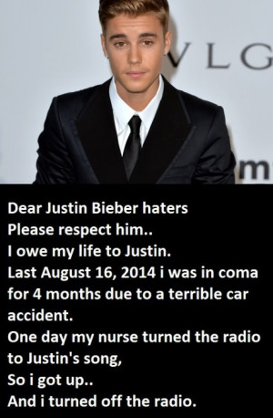 Justin Bieber has a healing power