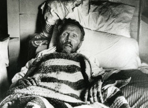 Saint Damien de Veuster in bed shortly before he died in 1889 at the ...