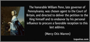 The honorable William Penn, late governor of Pennsylvania, was chosen ...