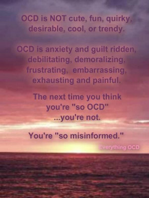 MIsinformed. You are not so OCD because your pens match. you are OCD ...