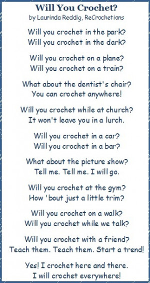 Will You Crochet? - A Poem