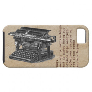 Vintage typewriter with text iPhone 5 case