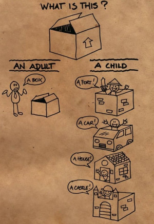 What's this? A box to an adult and a child. 
