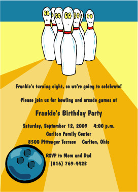 Bowling Phrases For Invitations 8