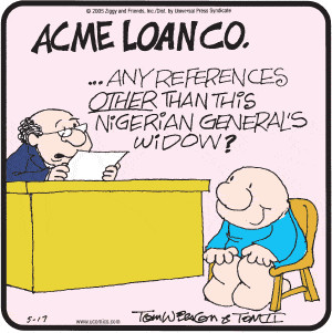 Ziggy and the Nigerian Fee Scam