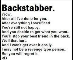 Backstabber Friend Quotes