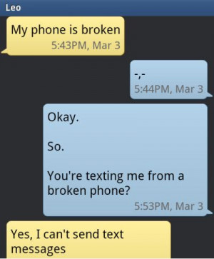 funny broken phone