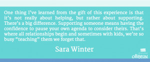 Sara Winter answers our Change Leader Questionairre .