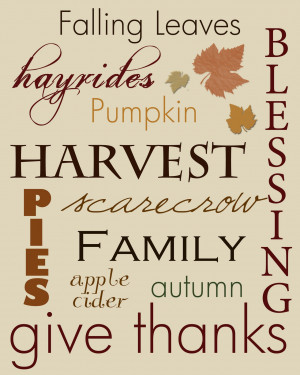 Thanksgiving Subway Art Printables