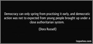 can only spring from practising it early, and democratic action ...