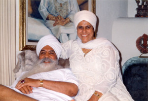 Harbhajan Singh, aka Yogiji, and Inderjit Kaur Khalsa, aka Bibiji