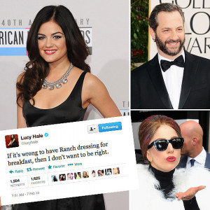 Tweets of the Week: Lucy Hale, Judd Apatow, Lady Gaga & More!
