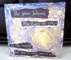 Painted Glass Tile With Dave Matthews Band Quote