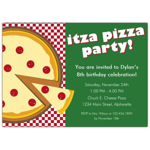 Itza Pizza Party Invitations