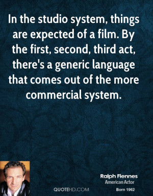 In the studio system, things are expected of a film. By the first ...
