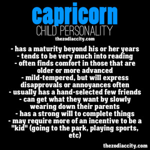 Capricorn Child Personality.