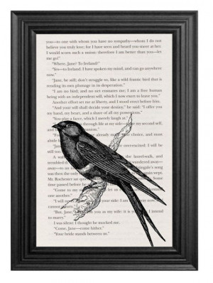 Jane Eyre Book Page Art Print by TheWriteStuffDesign on Etsy, $8.00