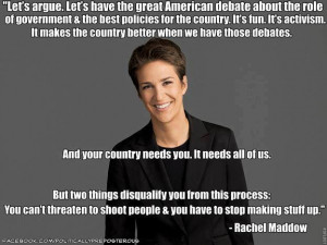 like this quote from rachel maddow created by politically preposterous