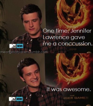 Lol Josh Hutcherson talking about the time Jennifer Lawrence gave him ...