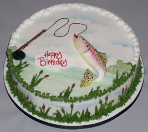 fishing birthday cake cakes