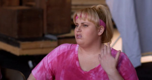 Fat Amy's reaction to Lilly's voice