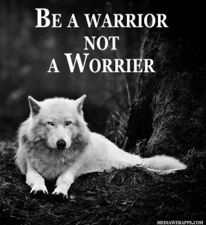 Warrior Sayings Be a warrior not a worrier.