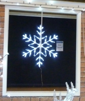 Snowflake neon window decoration