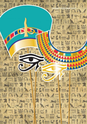 Egyptian King Tut and Queen Nefertiti PHOTOBOOTH by paperandcake # ...