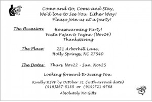 House Warming Party Invitation Wording