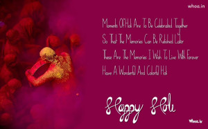 Happy Holi Greetings Quotes For Moment Of Holi Area