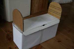 ... cereal box, so that it would bend easily to create a rounded top