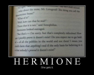 Hermione demonstrates critical thinking | Preliator pro Causa