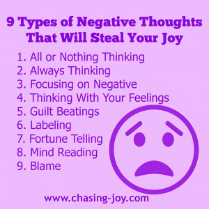 Types of Negative Thoughts That Steal Your Joy