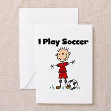 Boy I Play Soccer Greeting Card for