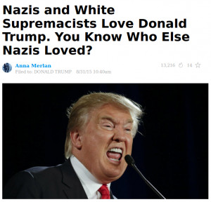Nazis, Nazis, Nazis. Trump, Trump, Trump. White Supremacy. Trump ...