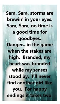 ... - Sara - song lyrics, song quotes, songs, music lyrics, music quotes