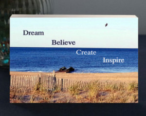 Inspirational Plaque for the Graduate Dream Believe Create Inspire