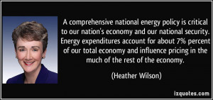 national energy policy is critical to our nation's economy ...
