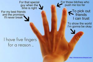 have five fingers for a reason ..
