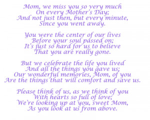 missing mom on mother s day
