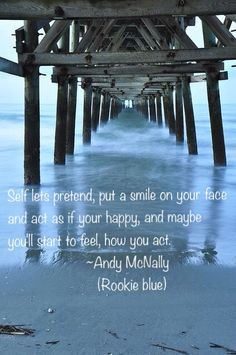 rookie blue quote from andy more beach scene ocean pier blue quotes ...